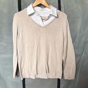 Chic Beige V-Neck Sweater